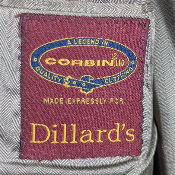 Corbin 46R Green Blazer Sport Coat Men Two Button USA Union Vintage Dillard’s - Picture 4 of 9